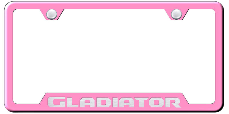 Gladiator Cut-Out Frame - Laser Etched Pink