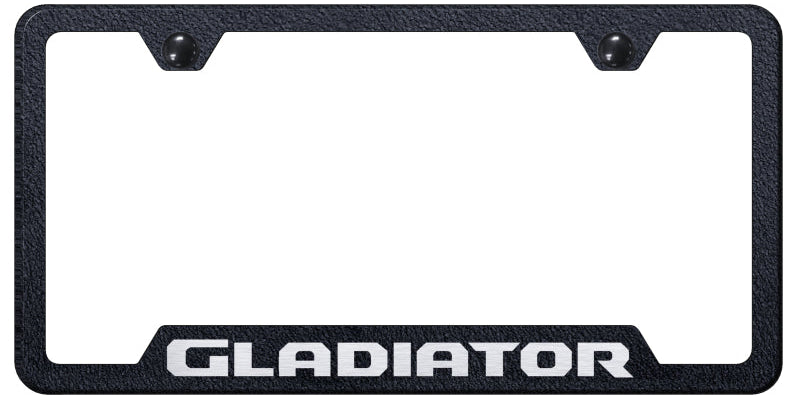 Gladiator Cut-Out Frame - Laser Etched Rugged Black