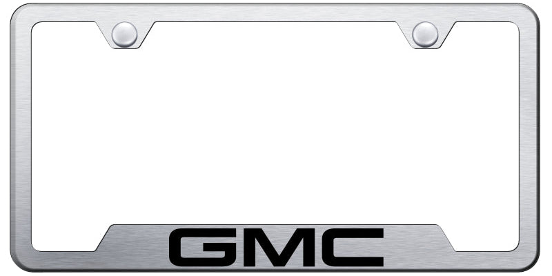 GMC Cut-Out Frame - Laser Etched Brushed