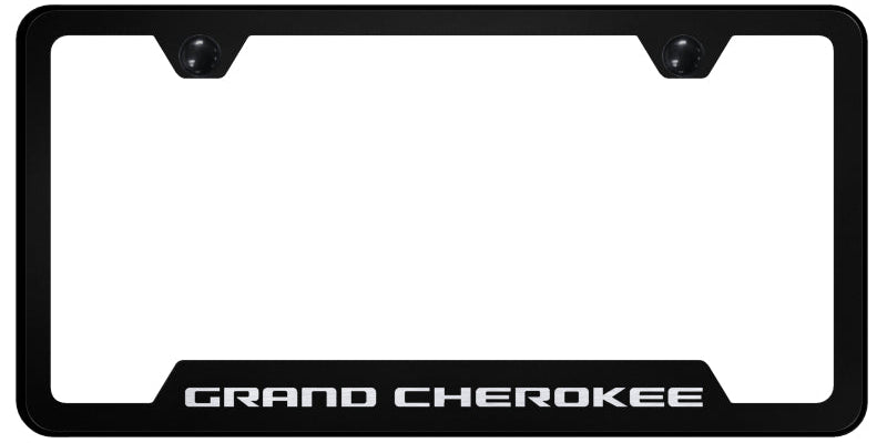 Grand Cherokee Cut-Out Frame - Laser Etched Black