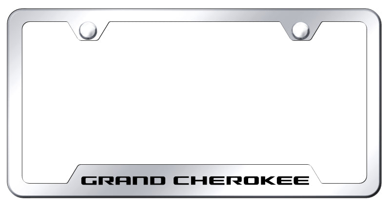 Grand Cherokee Cut-Out Frame - Laser Etched Mirrored