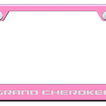 Grand Cherokee Cut-Out Frame - Laser Etched Pink