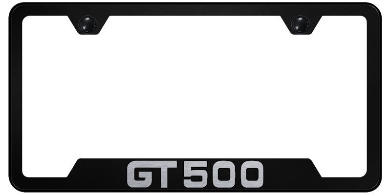 GT500 Mustang Cut-Out Frame - Laser Etched Black