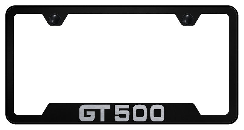 GT500 Mustang Cut-Out Frame - Laser Etched Black