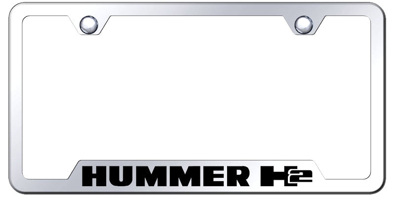 Hummer H2 Cut-Out Frame - Laser Etched Mirrored