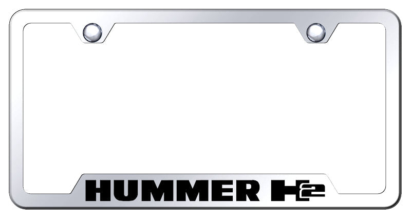 Hummer H2 Cut-Out Frame - Laser Etched Mirrored