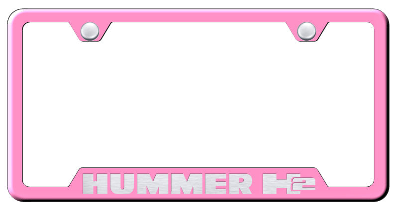 Hummer H2 Cut-Out Frame - Laser Etched Pink