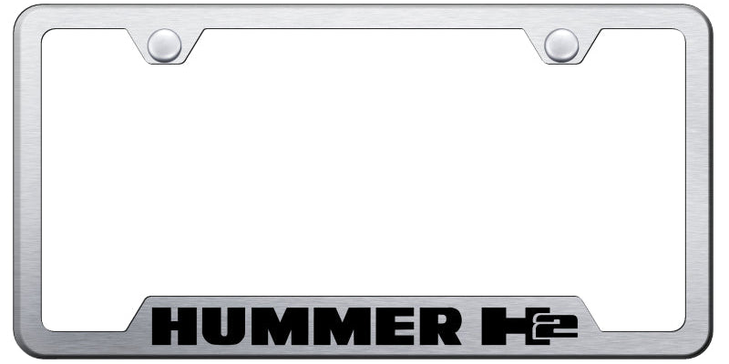 Hummer H2 Cut-Out Frame - Laser Etched Brushed