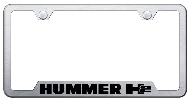 Hummer H2 Cut-Out Frame - Laser Etched Brushed