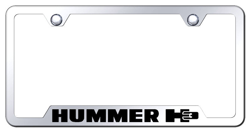 Hummer H3 Cut-Out Frame - Laser Etched Mirrored