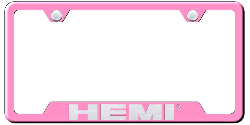 Hemi Cut-Out Frame - Laser Etched Pink