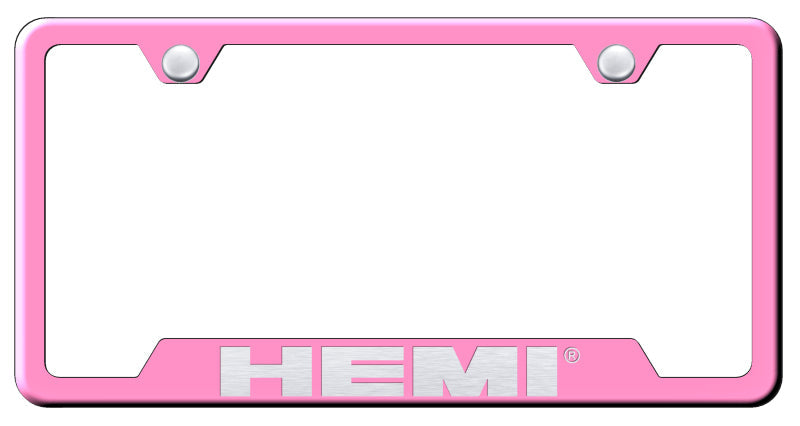 Hemi Cut-Out Frame - Laser Etched Pink