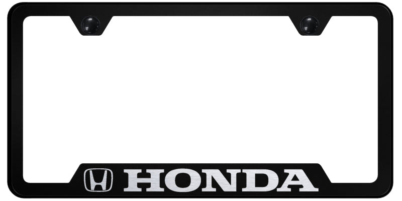 Honda Cut-Out Frame - Laser Etched Black