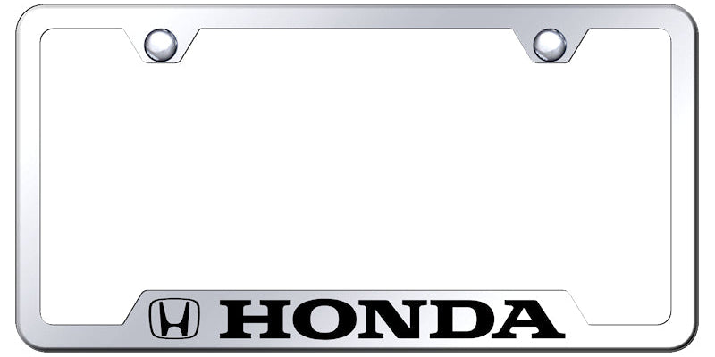 Honda Cut-Out Frame - Laser Etched Mirrored