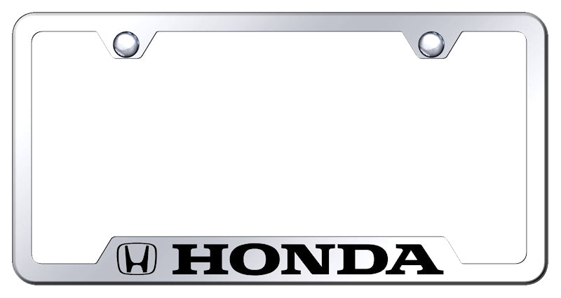 Honda Cut-Out Frame - Laser Etched Mirrored