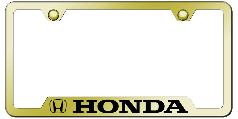 Honda Cut-Out Frame - Laser Etched Gold