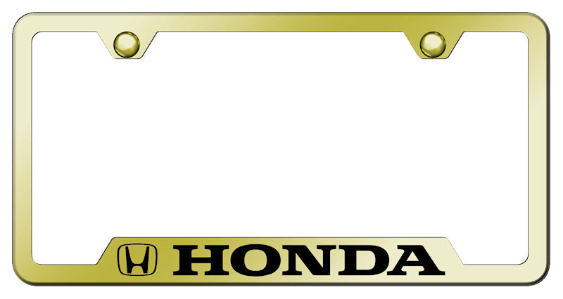 Honda Cut-Out Frame - Laser Etched Gold