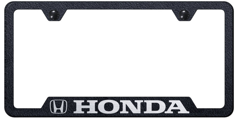 Honda Cut-Out Frame - Laser Etched Rugged Black