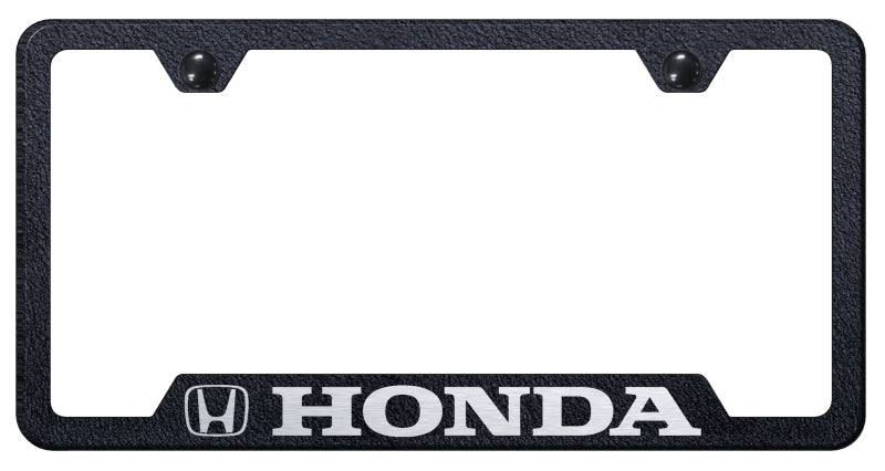Honda Cut-Out Frame - Laser Etched Rugged Black