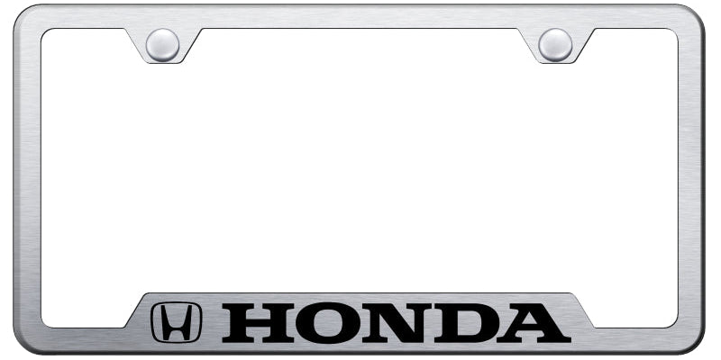 Honda Cut-Out Frame - Laser Etched Brushed