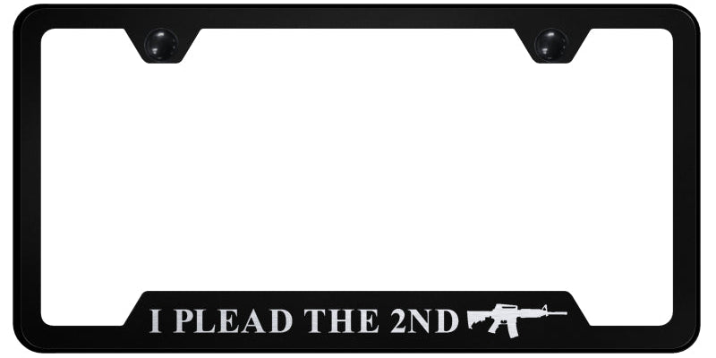 I Plead the Second Cut-Out Frame - Laser Etched Black