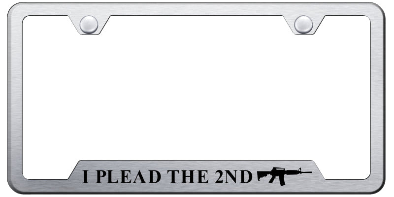 I Plead the Second Cut-Out Frame - Laser Etched Brushed