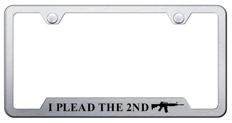 I Plead the Second Cut-Out Frame - Laser Etched Brushed