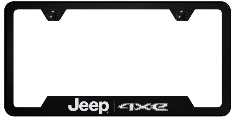 Jeep 4xe Cut-Out Frame - Laser Etched Black