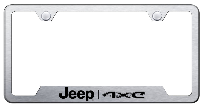 Jeep 4xe Cut-Out Frame - Laser Etched Brushed