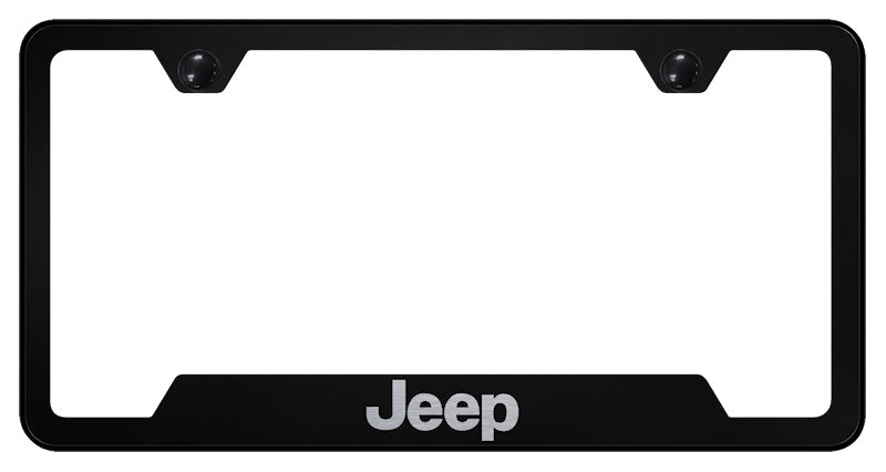 Jeep Cut-Out Frame - Laser Etched Black