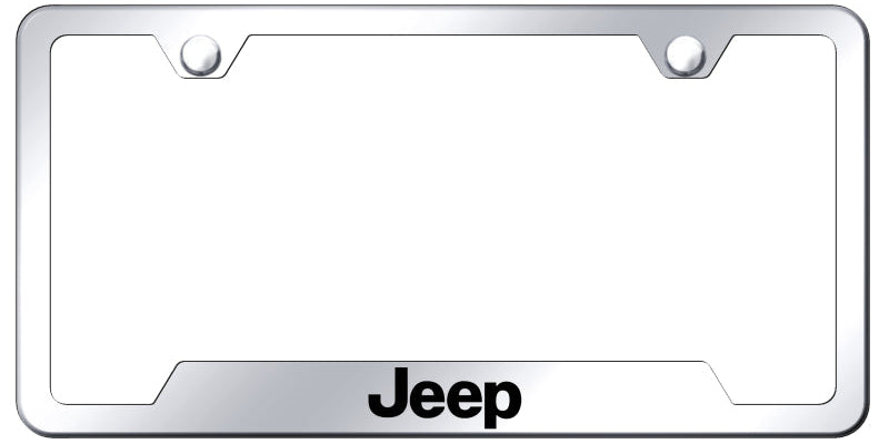 Jeep Cut-Out Frame - Laser Etched Mirrored