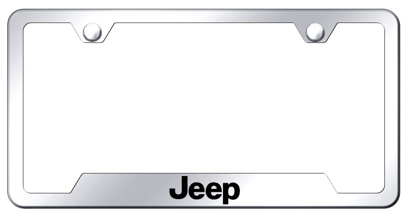 Jeep Cut-Out Frame - Laser Etched Mirrored