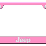 Jeep Cut-Out Frame - Laser Etched Pink