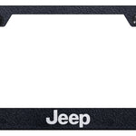 Jeep Cut-Out Frame - Laser Etched Rugged Black