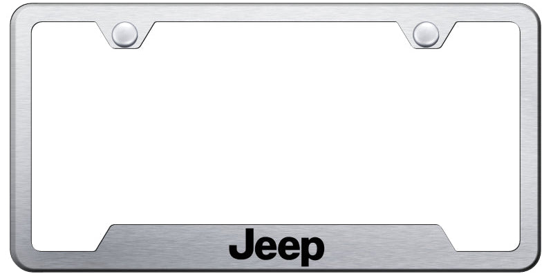 Jeep Cut-Out Frame - Laser Etched Brushed