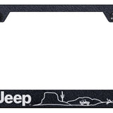 Jeep Desert Cut-Out Frame - Laser Etched Rugged Black