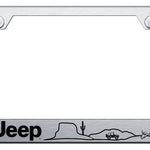 Jeep Desert Cut-Out Frame - Laser Etched Brushed