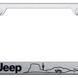 Jeep Desert Cut-Out Frame - Laser Etched Brushed