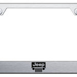 Jeep Grill Cut-Out Frame - Laser Etched Brushed