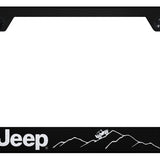 Jeep Mountain Cut-Out Frame - Laser Etched Black