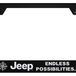 Jeep Endless Cut-Out Frame - Laser Etched Black