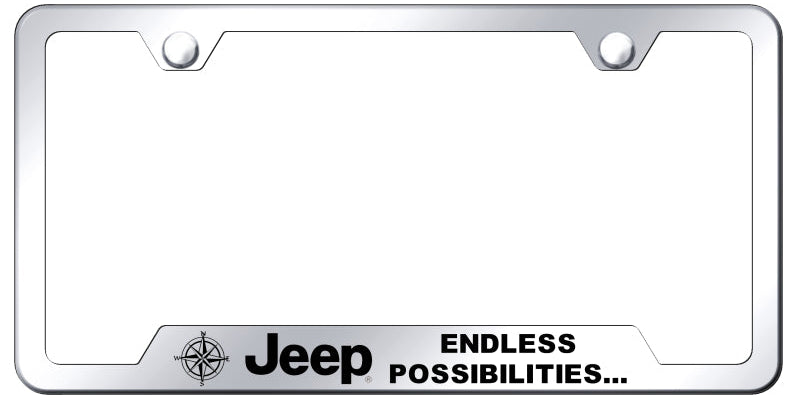 Jeep Endless Cut-Out Frame - Laser Etched Mirrored