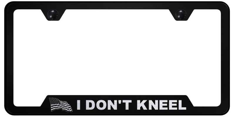 I Don't Kneel Cut-Out Frame - Laser Etched Black