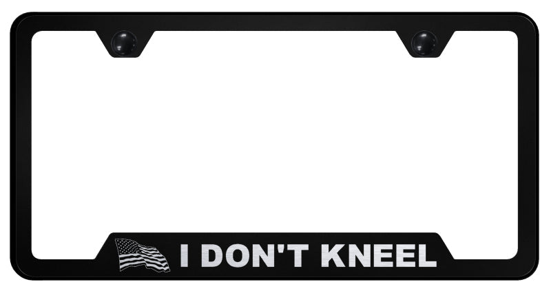 I Don't Kneel Cut-Out Frame - Laser Etched Black