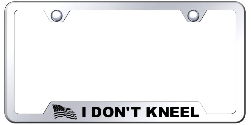 I Don't Kneel Cut-Out Frame - Laser Etched Mirrored