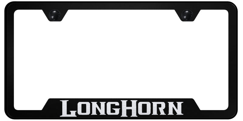 Longhorn Cut-Out Frame - Laser Etched Black