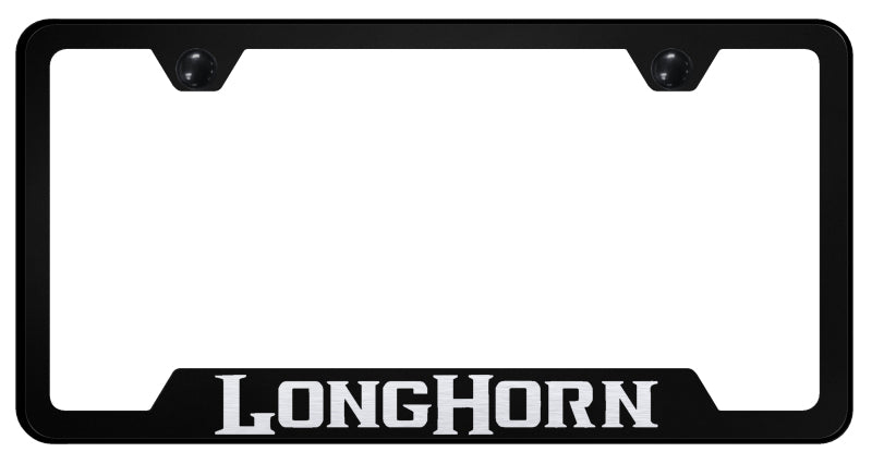 Longhorn Cut-Out Frame - Laser Etched Black