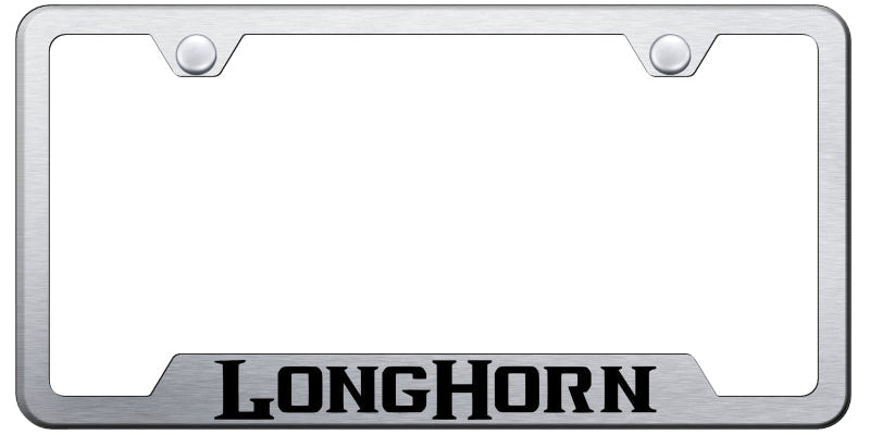 Longhorn Cut-Out Frame - Laser Etched Brushed