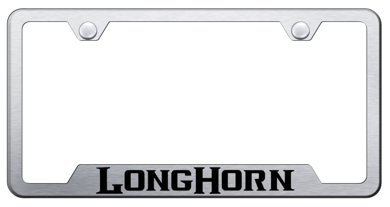 Longhorn Cut-Out Frame - Laser Etched Brushed