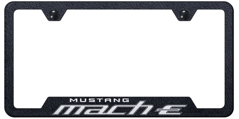 Mach-E Cut-Out Frame - Laser Etched Rugged Black